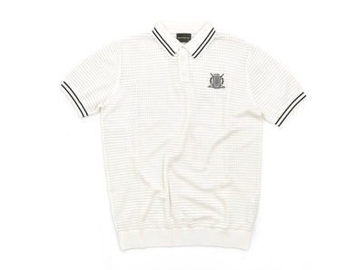 MVP Golf Club Polo Shirt - White Knit - MODEST VINTAGE PLAYER LTD