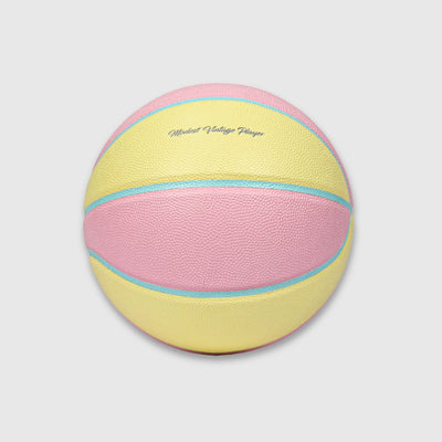Pastel Leather Basketball - Yellow - MODEST VINTAGE PLAYER LTD