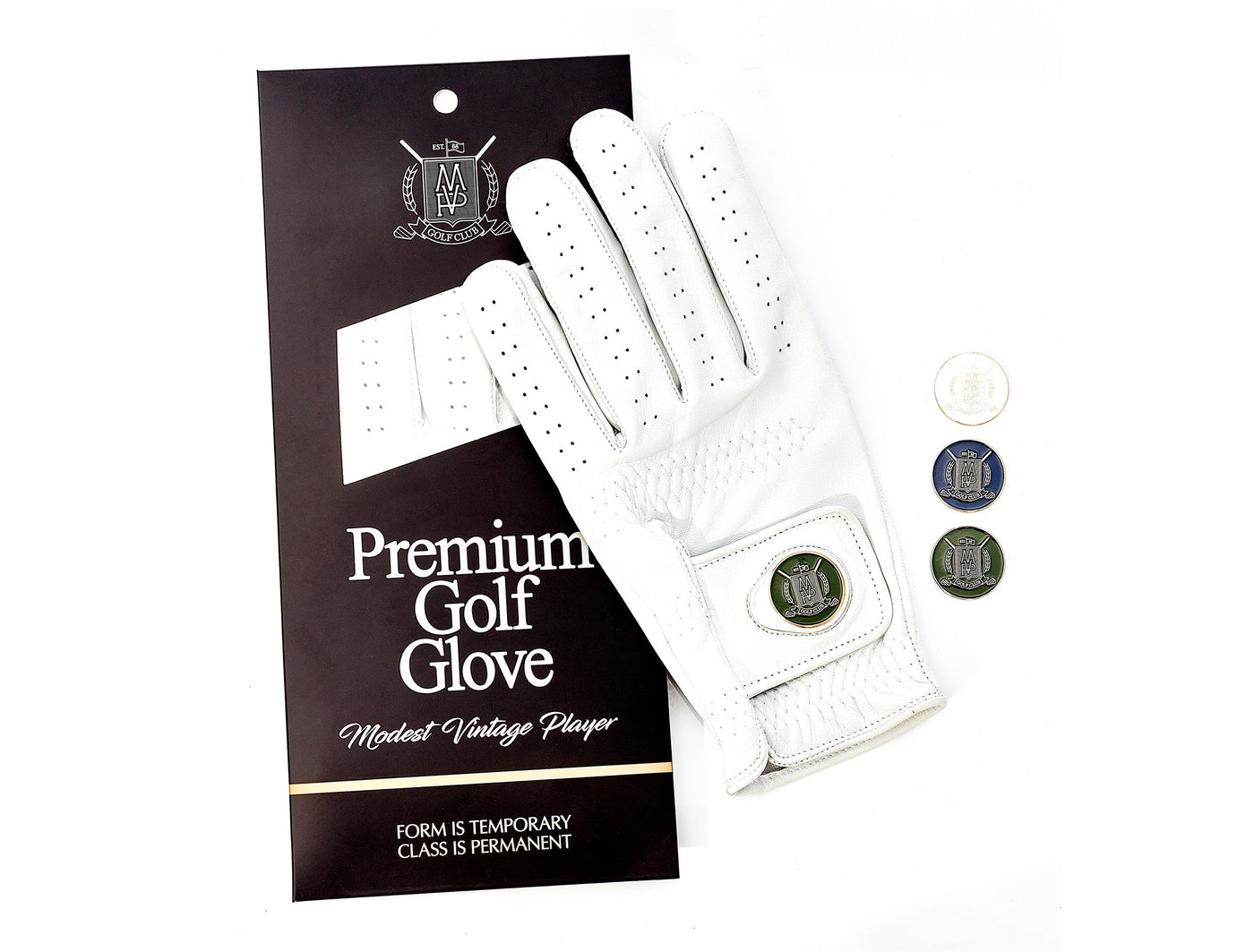 PRO Cabretta Leather Golf Gloves - White (3 Pack) - MODEST VINTAGE PLAYER LTD