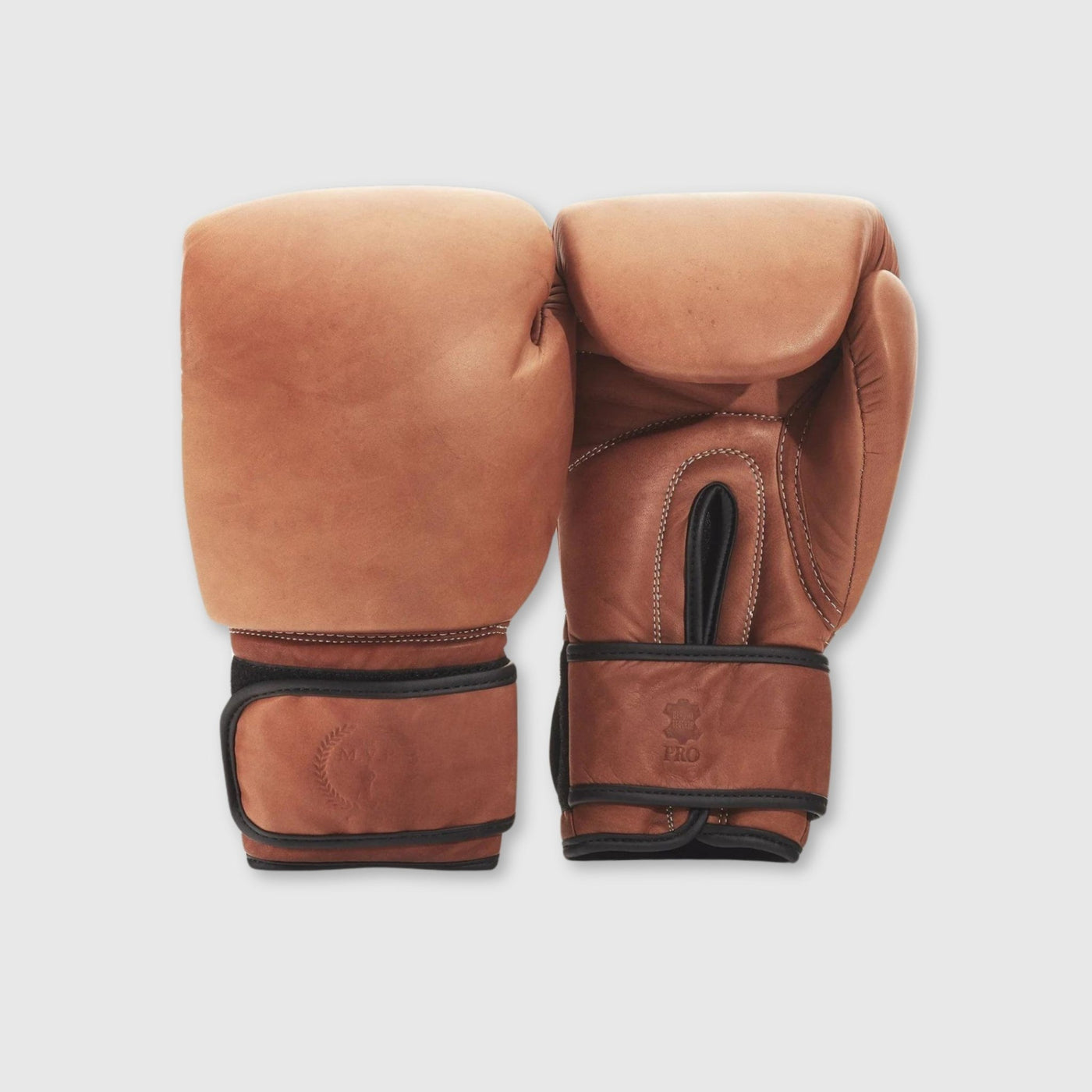 PRO Deluxe Tan Leather Boxing Gloves (Strap Up) - MODEST VINTAGE PLAYER LTD