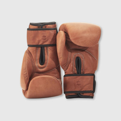 PRO Deluxe Tan Leather Boxing Gloves (Strap Up) - MODEST VINTAGE PLAYER LTD