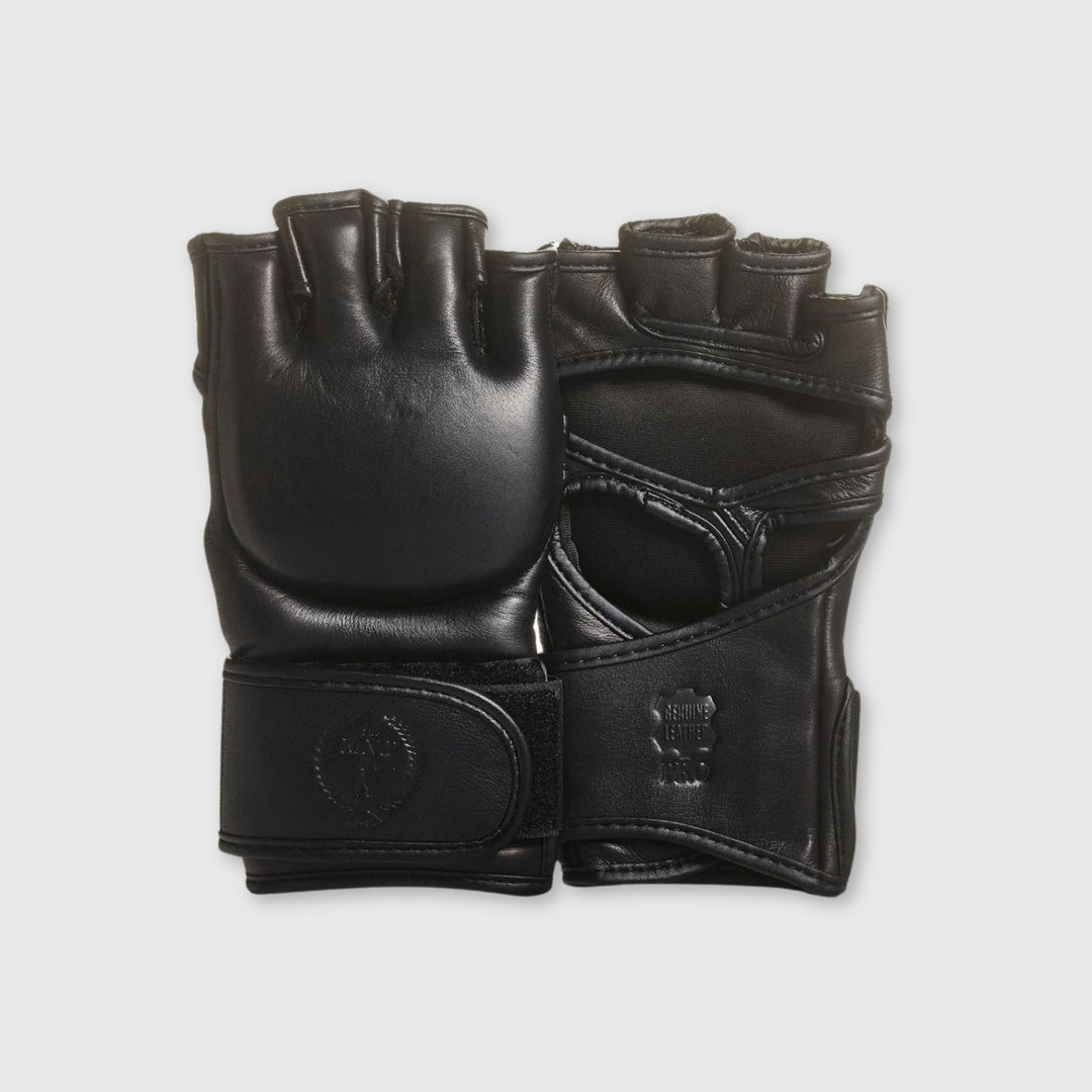 PRO Executive Black Leather MMA Gloves - MODEST VINTAGE PLAYER LTD
