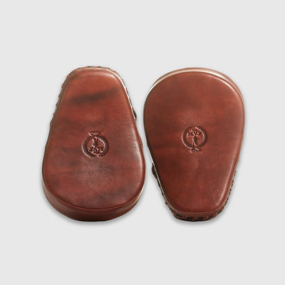 PRO Heritage Brown Leather Focus Pads Boxing Package (Strap Up) - MODEST VINTAGE PLAYER LTD