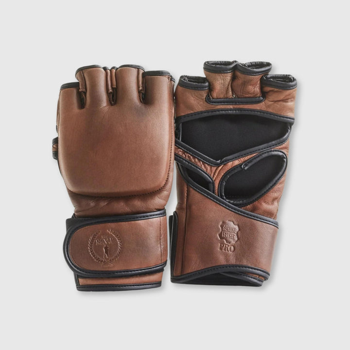 PRO Heritage Brown Leather MMA Gloves - MODEST VINTAGE PLAYER LTD