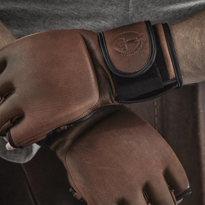 PRO Heritage Brown Leather MMA Gloves - MODEST VINTAGE PLAYER LTD