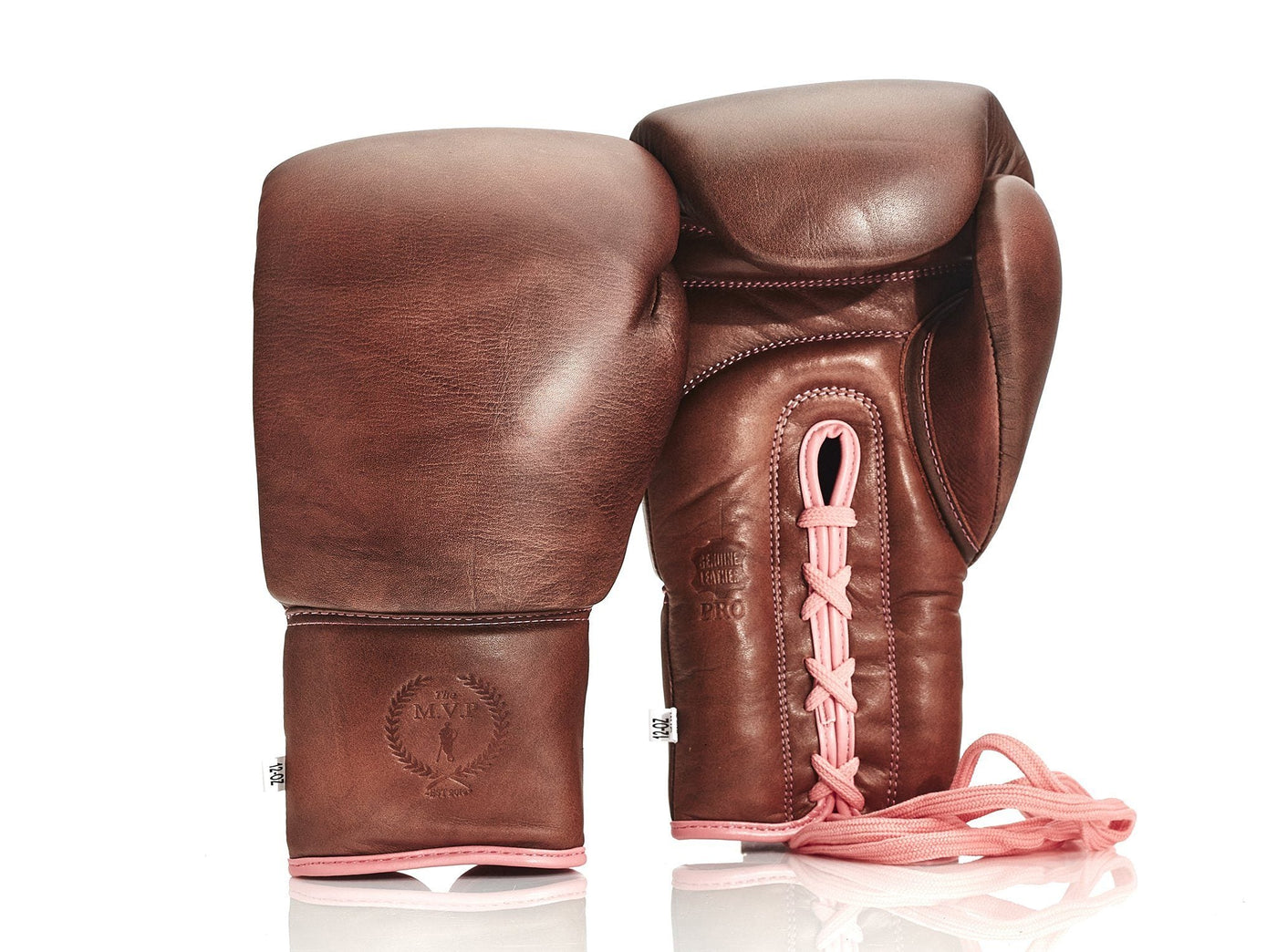 PRO Ladies Heritage Brown Leather Boxing Gloves (Lace Up) - MODEST VINTAGE PLAYER LTD