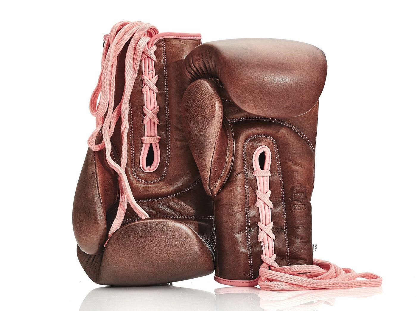 PRO Ladies Heritage Brown Leather Boxing Gloves (Lace Up) - MODEST VINTAGE PLAYER LTD