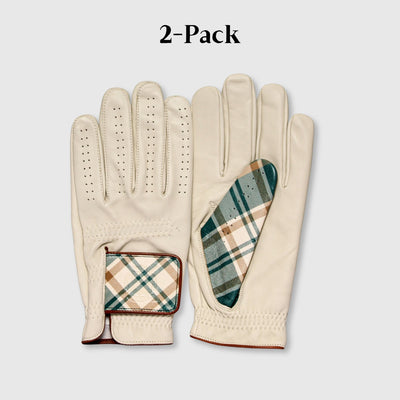 PRO Tartan Cabretta Leather Golf Gloves (2 Pack) - MODEST VINTAGE PLAYER LTD
