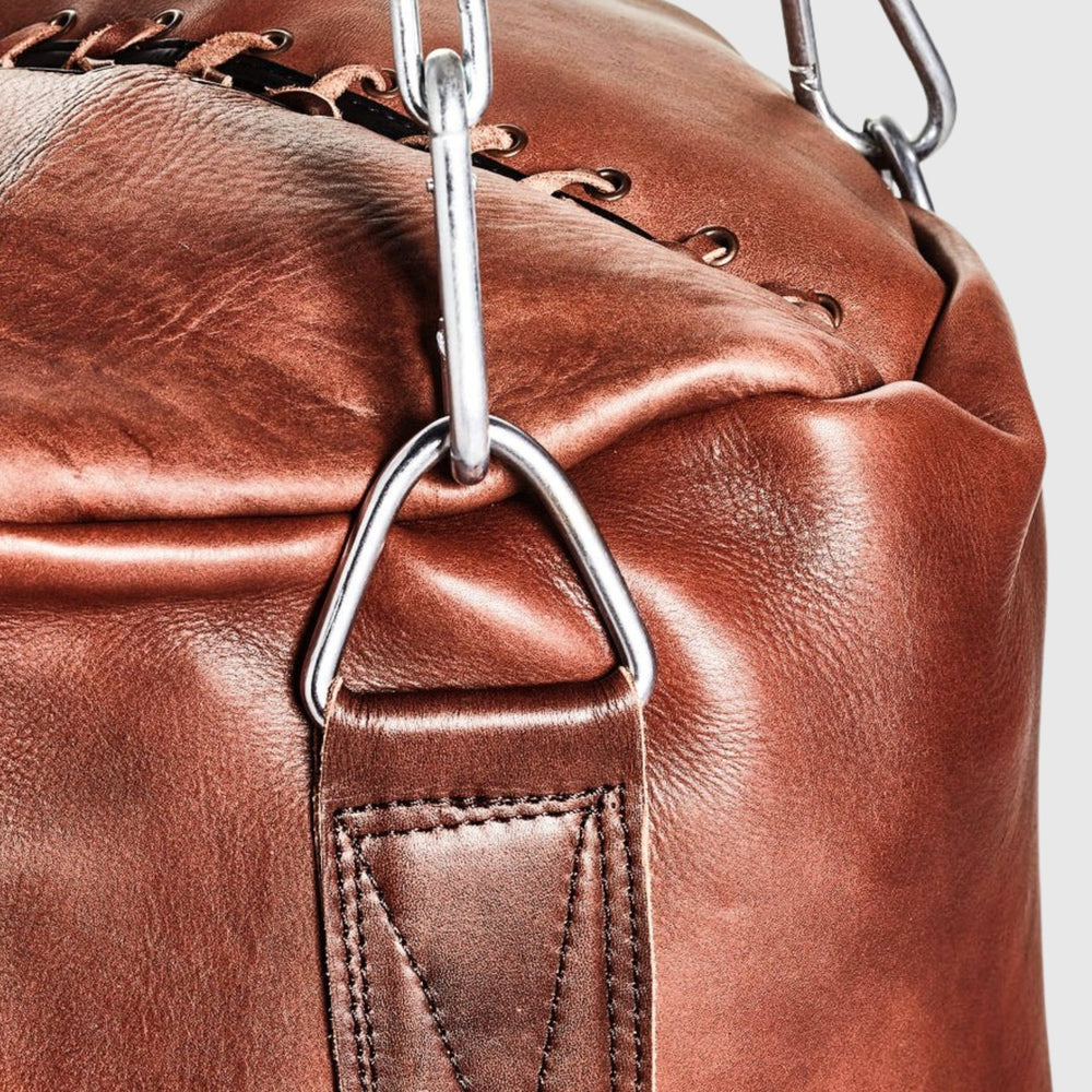 RETRO Heritage Brown Leather Heavy Punching Bag (un-filled) - MODEST VINTAGE PLAYER LTD