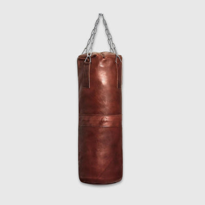 RETRO Heritage Brown Leather Heavy Punching Bag (un-filled) - MODEST VINTAGE PLAYER LTD