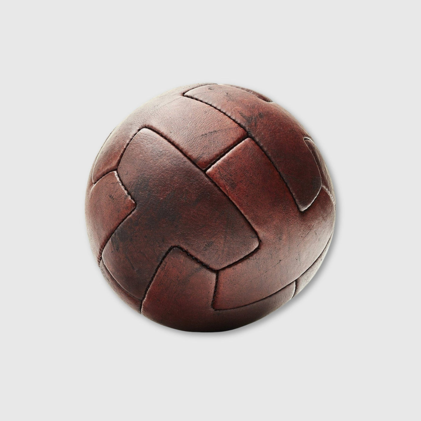 RETRO Heritage Brown Leather T Soccer ball - MODEST VINTAGE PLAYER LTD