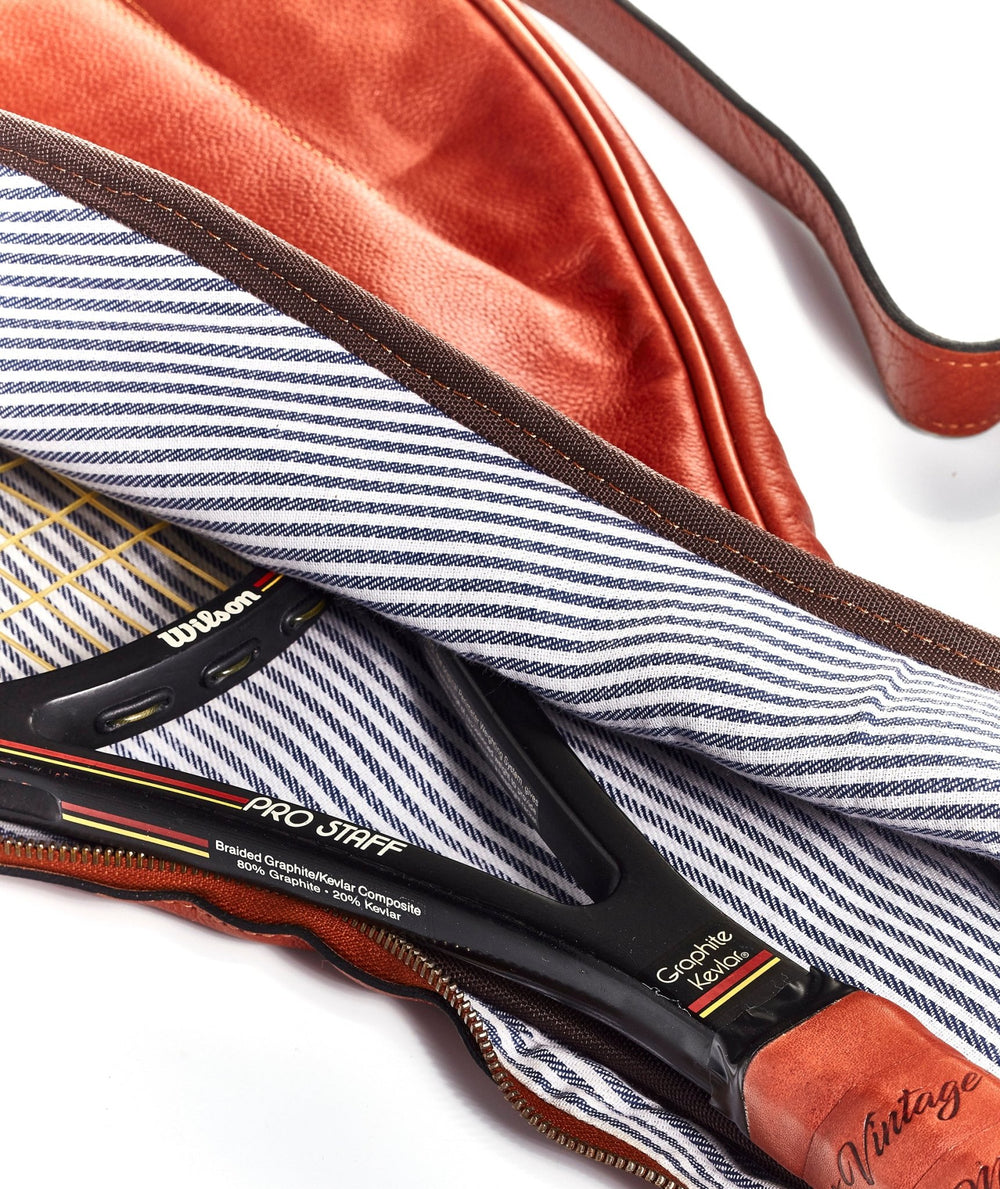 RETRO Heritage Leather Tennis Bag - MODEST VINTAGE PLAYER LTD