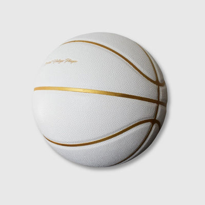 White / Gold Leather Basketball - MODEST VINTAGE PLAYER LTD